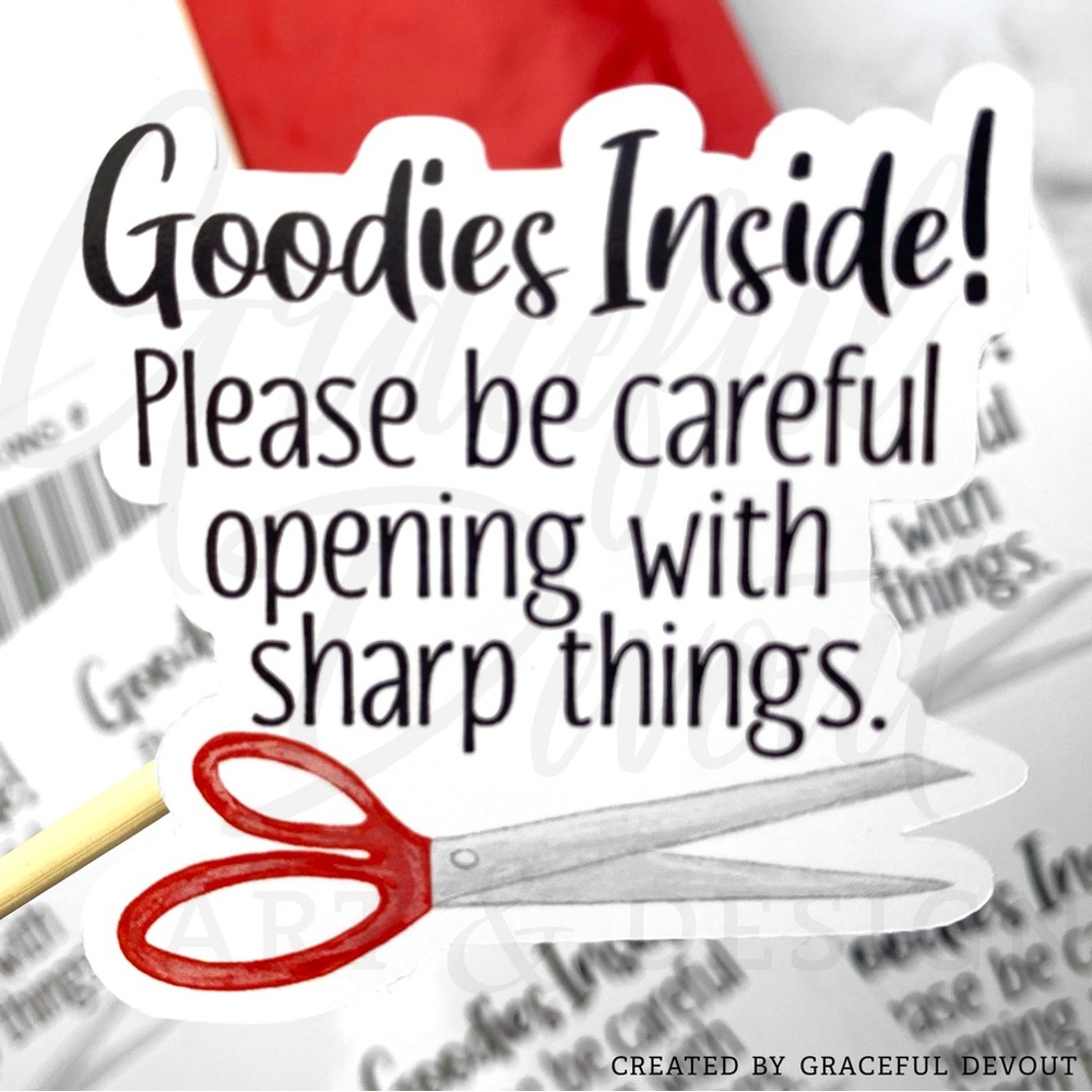 Goodies Inside! Please be careful opening with sharp things.- 2” Sticker (96ct.) - Picture 4 of 5